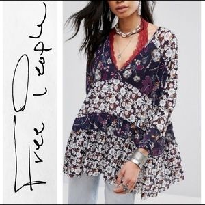 Free People “Isabella” Tunic Top Size M